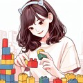 ブロックで遊ぶ 4枚目