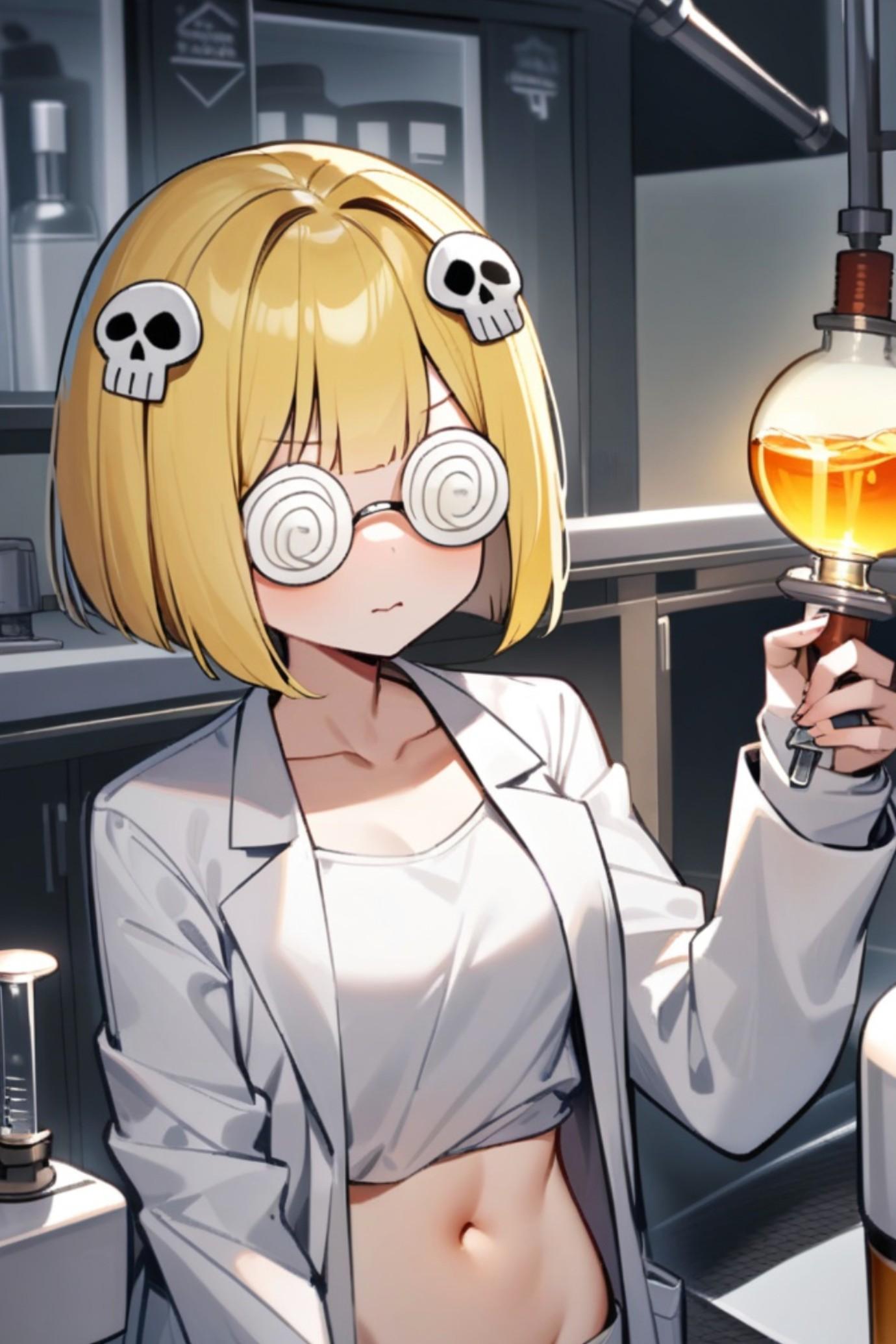 科学部の黄色髪ちゃん | の人気AIイラスト・グラビア