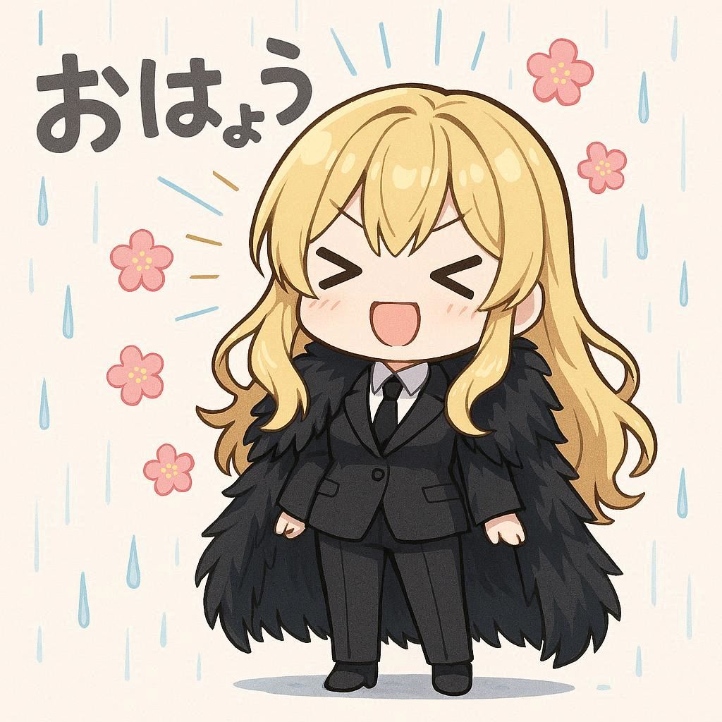 雨粒と梅花とエリザベス