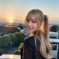 夕焼けとポニーテール女子 3枚目