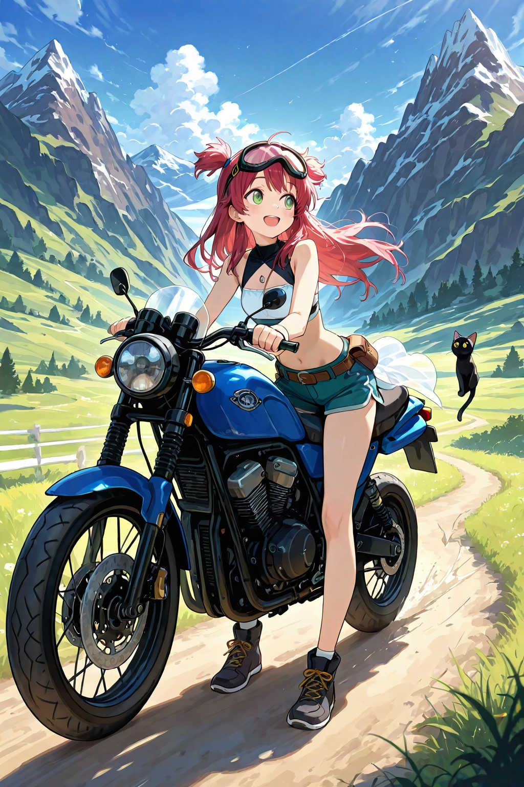 バイク好きな彼女 | の人気AIイラスト・グラビア