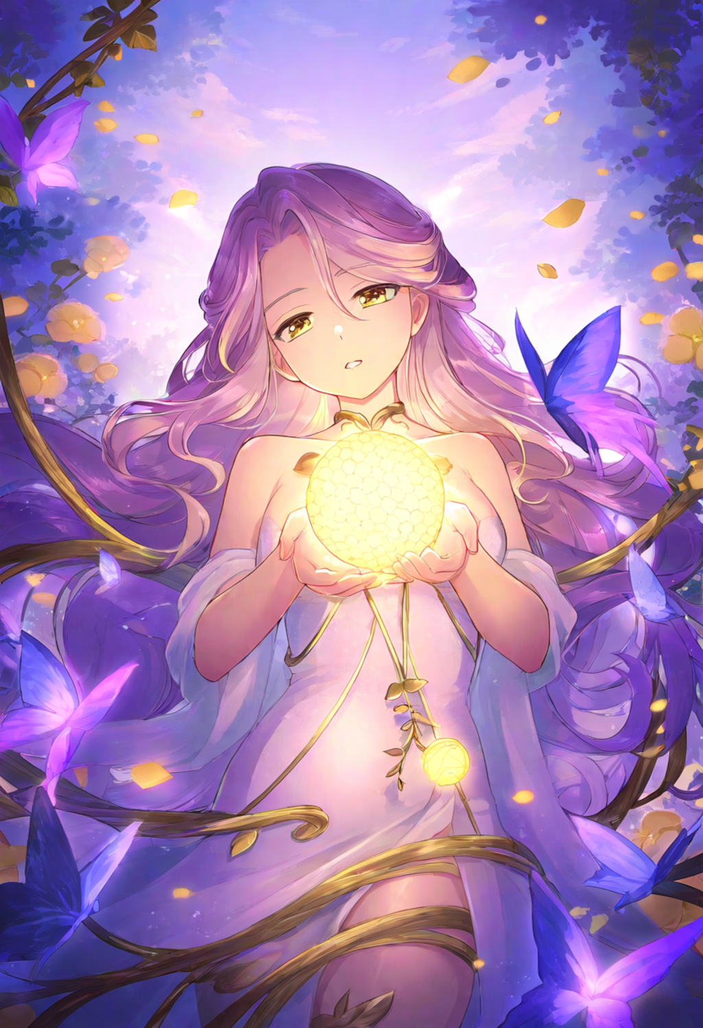 enchanted garden at dawn