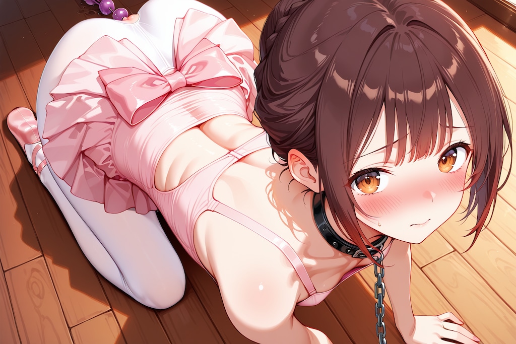 犬の気持ちを知る為に尻尾を付けられた女の子