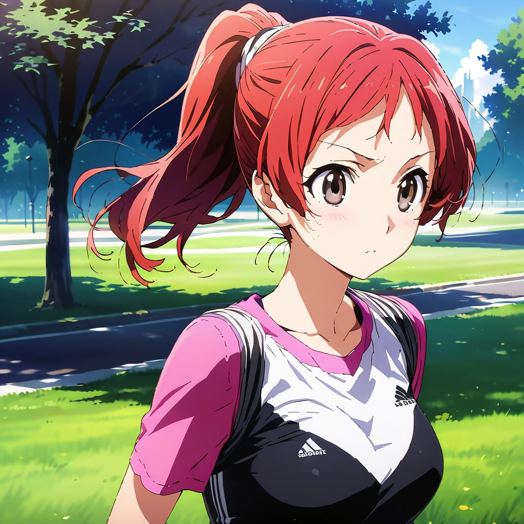 早朝の公園に来た女の子 | の人気AIイラスト・グラビア