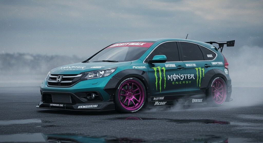 モンスターエナジーリバティーウォークCR-Vのドリ車