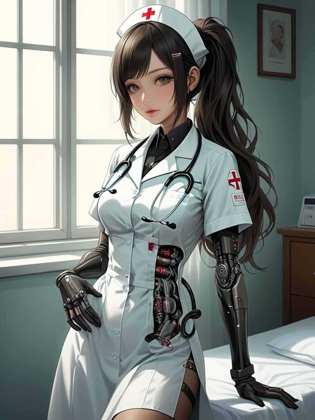 medical steampunk girl