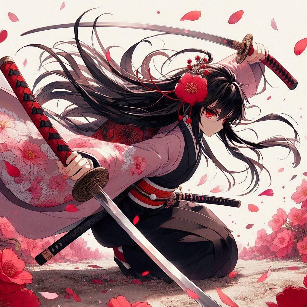 黒髪の女侍さん３６０