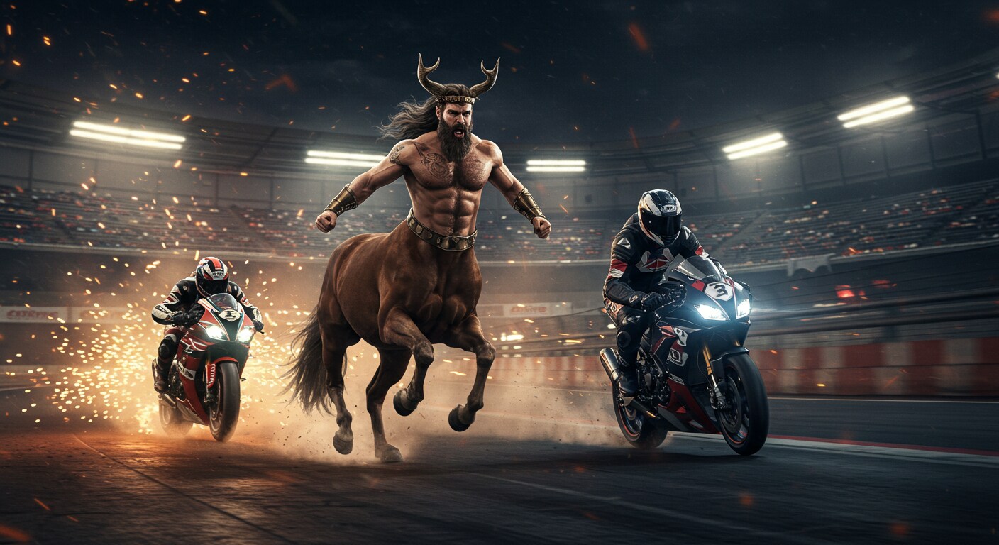 ケンタウロス vs バイク