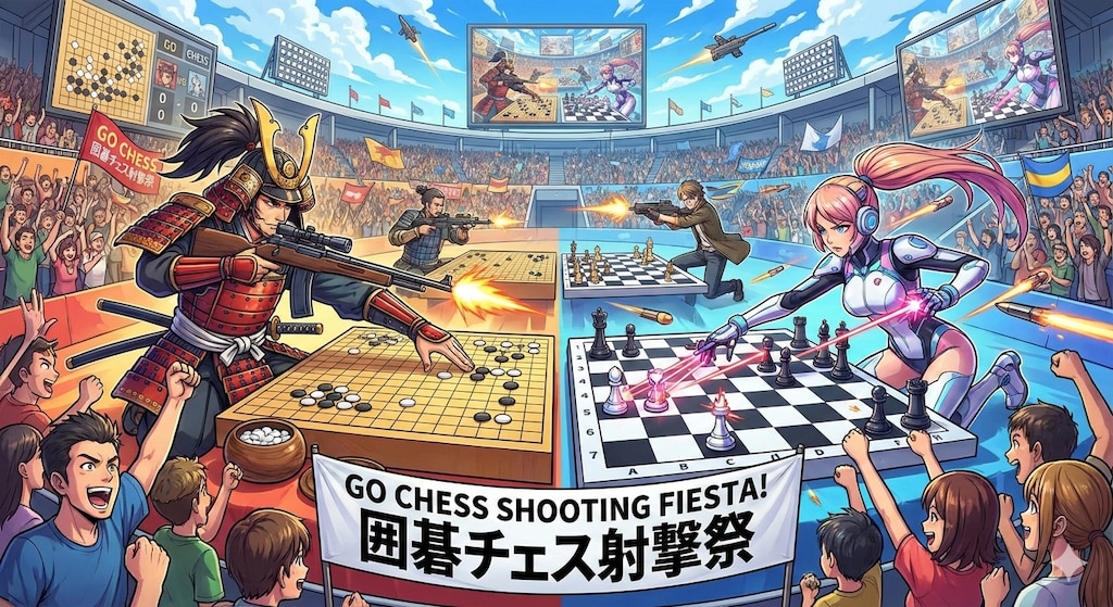 囲碁vsチェス、プラス射撃