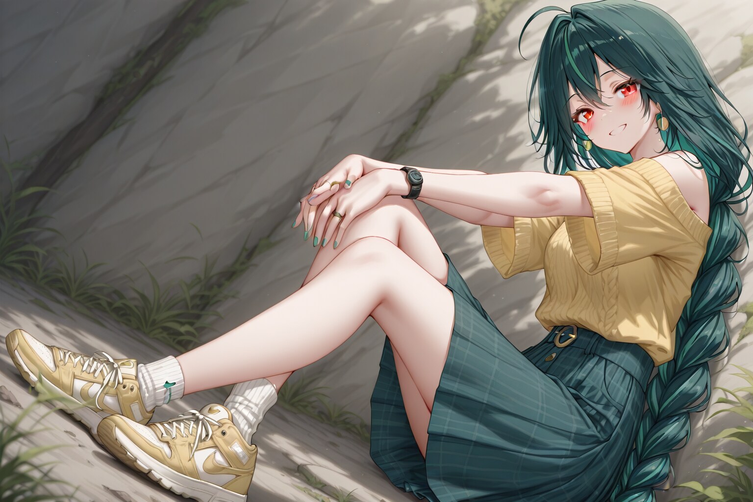 謎構図で笑顔