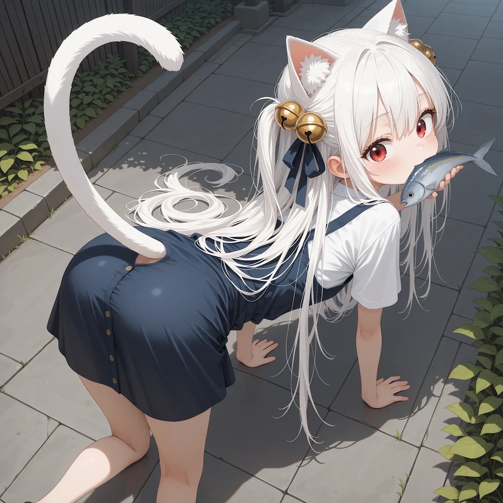 お魚咥えた♪♪