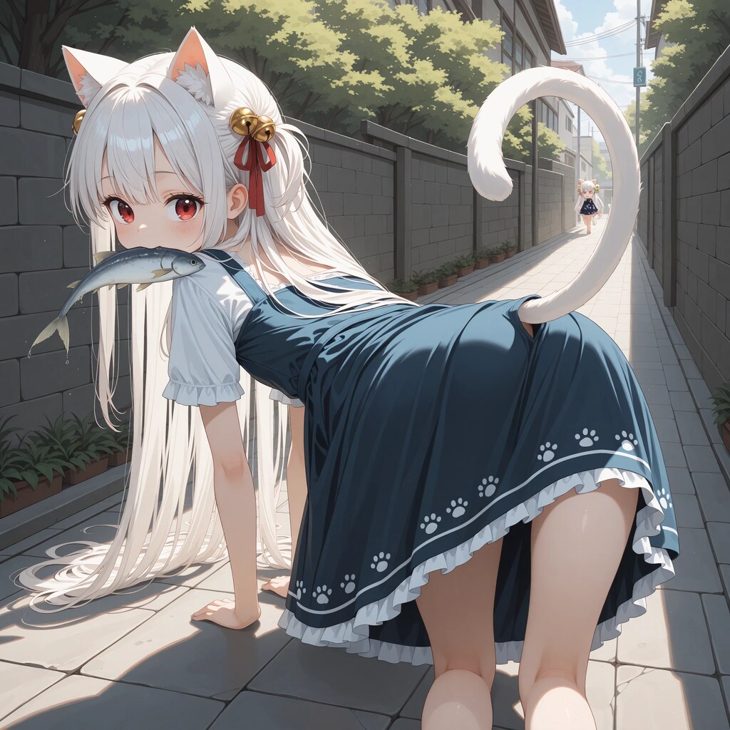 お魚咥えた♪♪