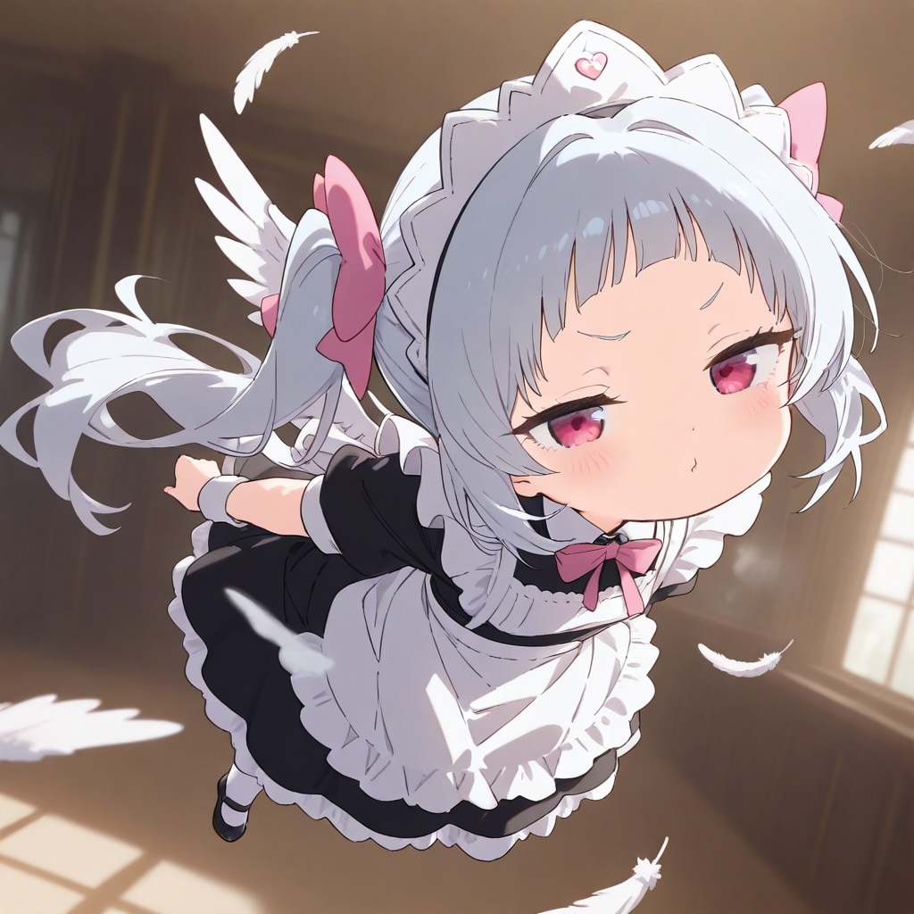 arched bangsチビメイドさん