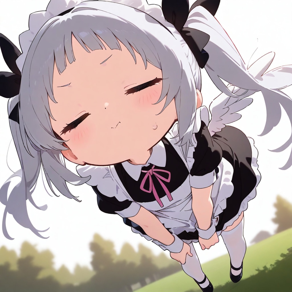 arched bangsチビメイドさん | の人気AIイラスト・グラビア