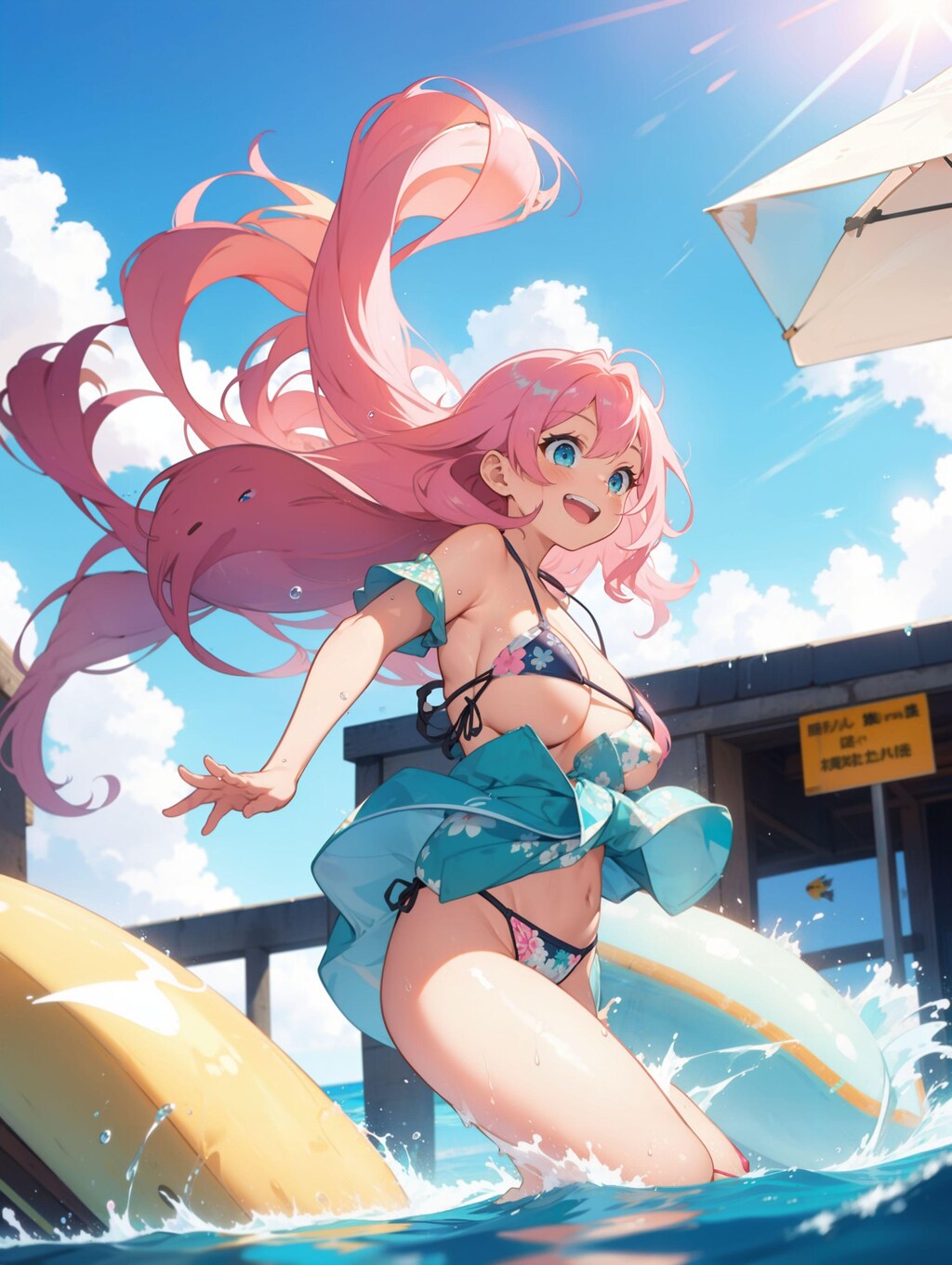 夏のプールの思い出