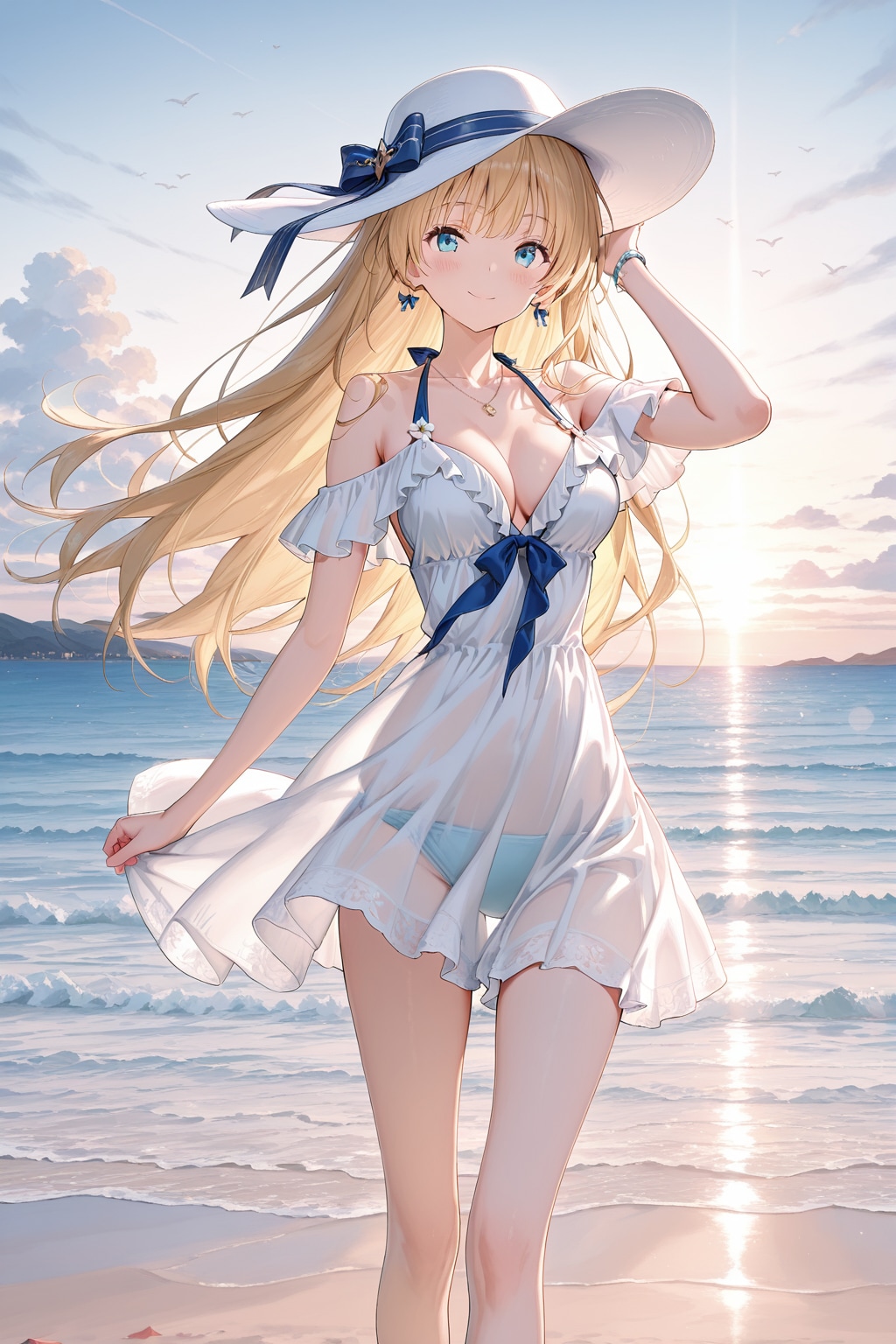 金髪　理想の夏コーデ