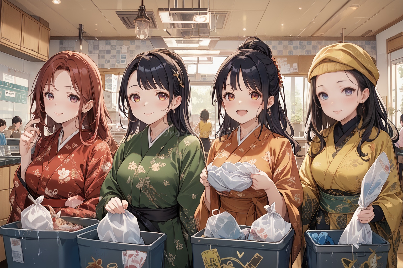 ゴミ箱の女神様たち | の人気AIイラスト・グラビア