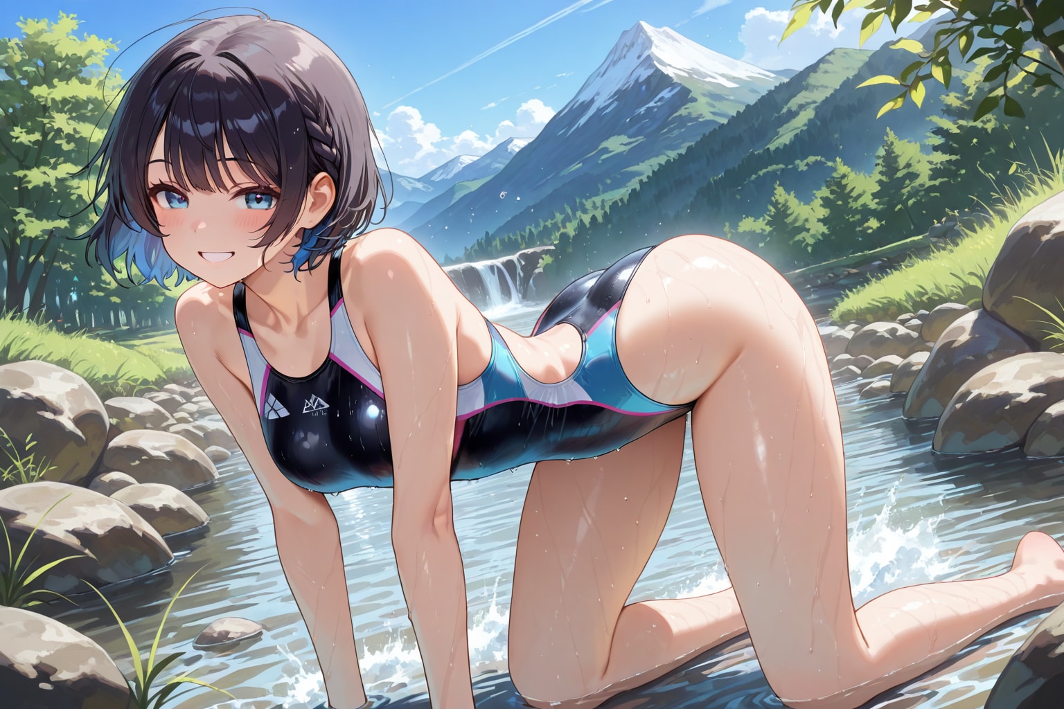 涼を楽しむ女の子♪
