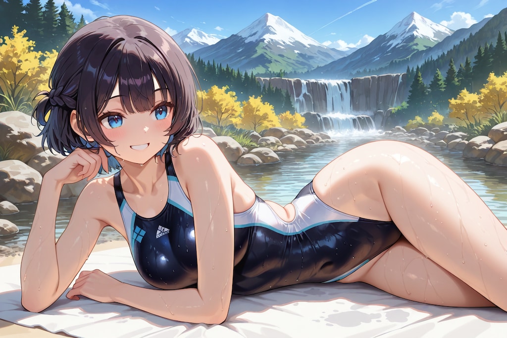 涼を楽しむ女の子♪