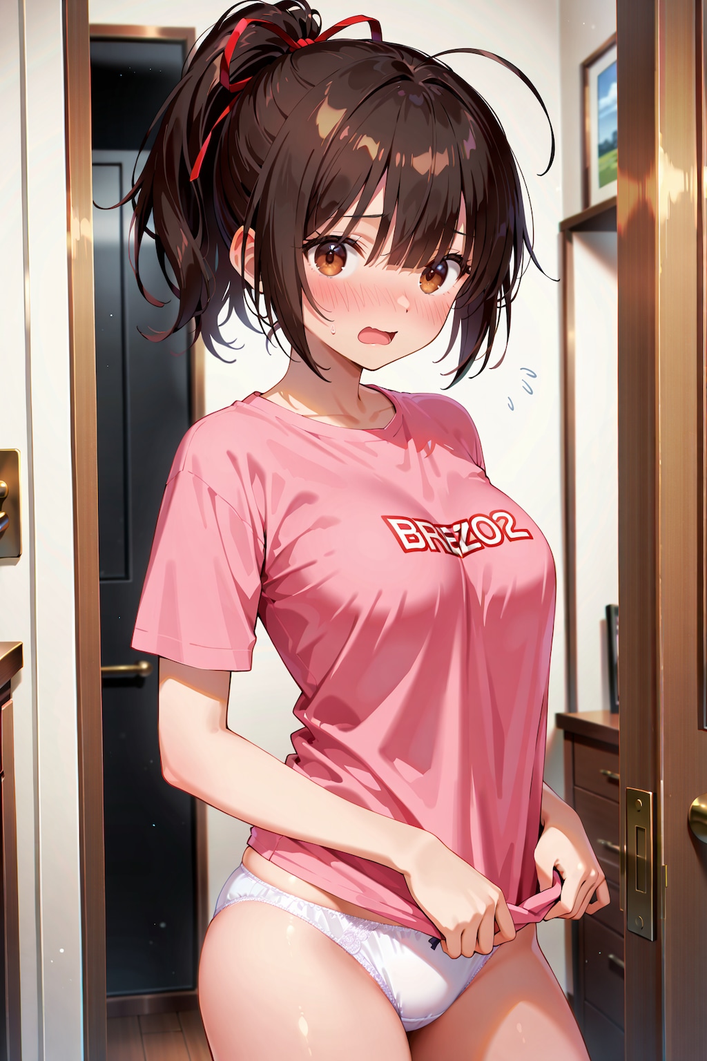 シャツ＋ぱんつ＝恥じらい顔 Y805