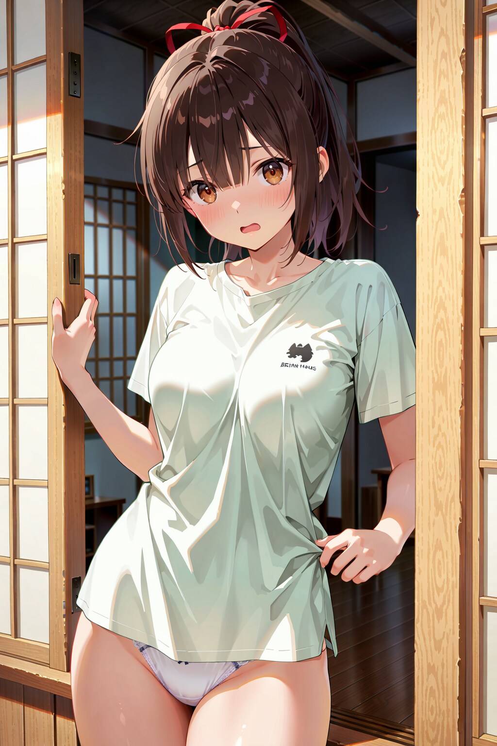 シャツ＋ぱんつ＝恥じらい顔 Y805