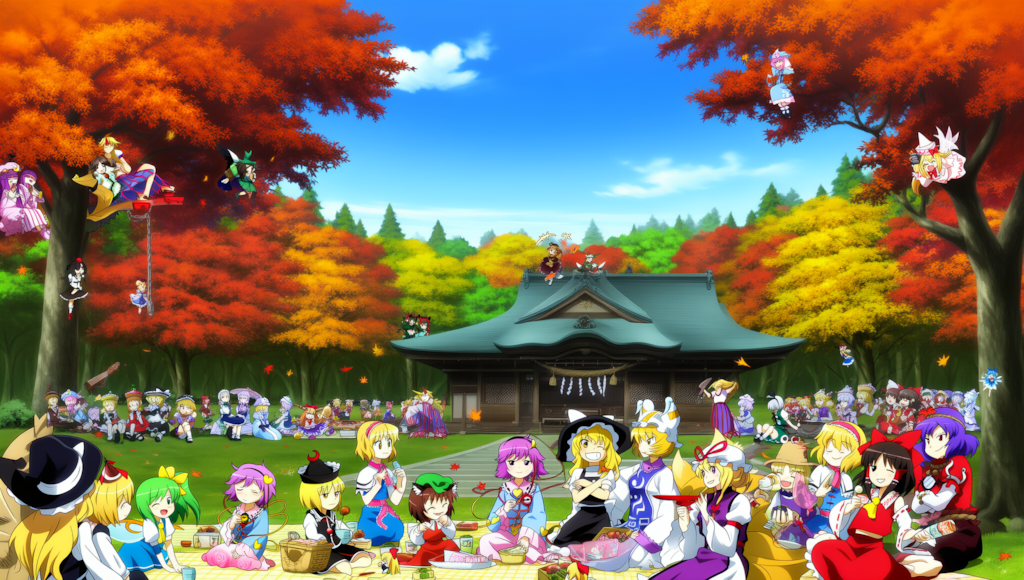 東方　秋の宴会　限界キャラ数