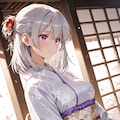 (1320)銀髪ちゃん着物 6枚目