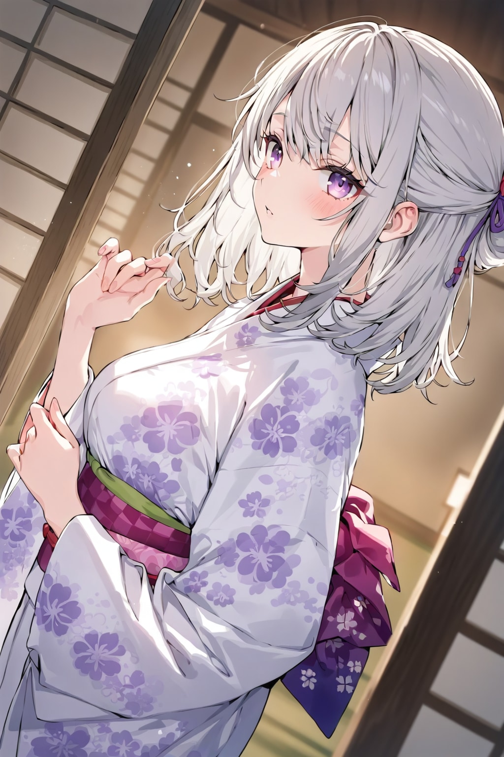 (1320)銀髪ちゃん着物