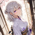 (1320)銀髪ちゃん着物 3枚目