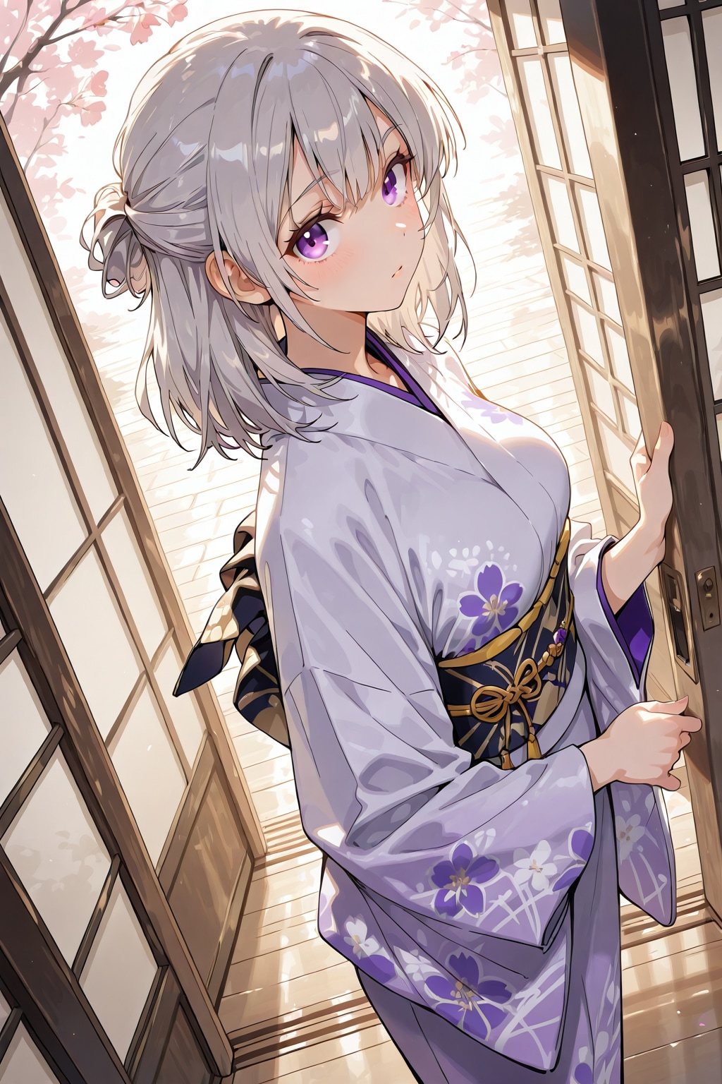 (1320)銀髪ちゃん着物