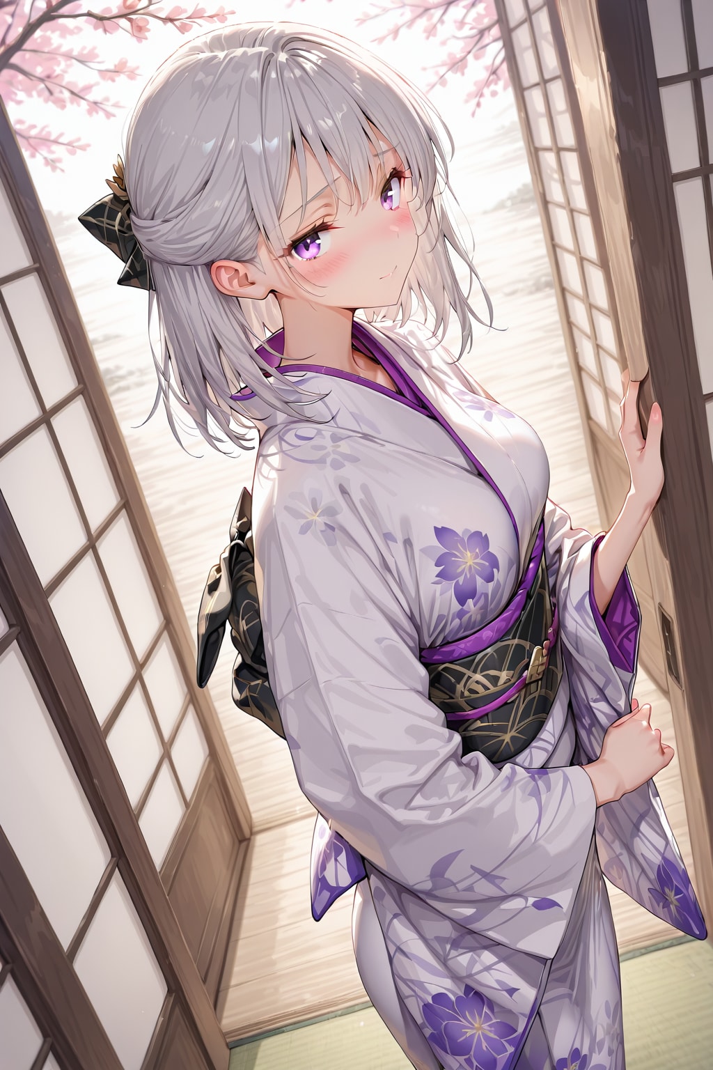 (1320)銀髪ちゃん着物