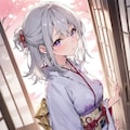 (1320)銀髪ちゃん着物 5枚目