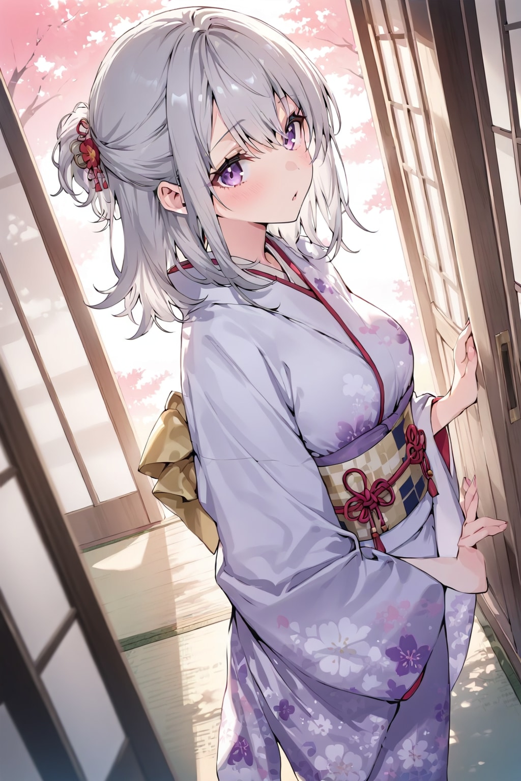 (1320)銀髪ちゃん着物