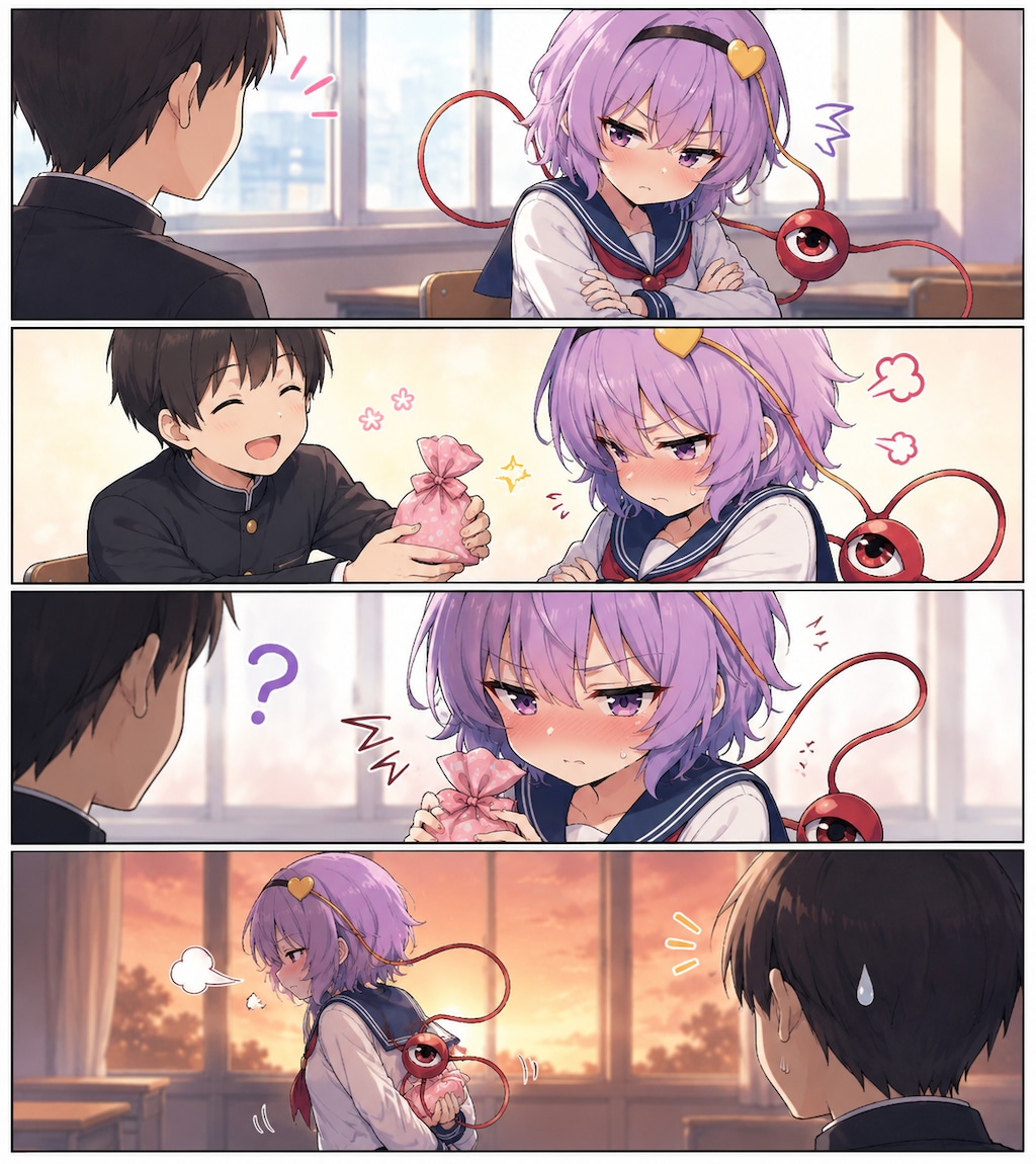 ツンデレさとりちゃん（サイレント漫画ver）
