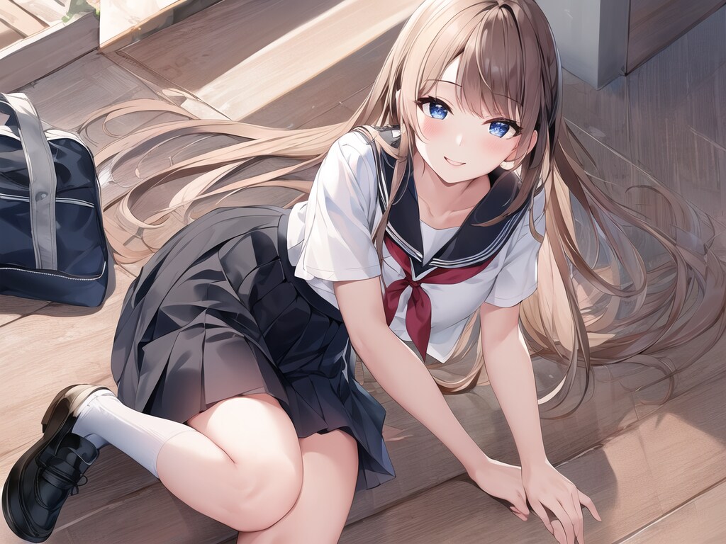 セーラー服姿の少女