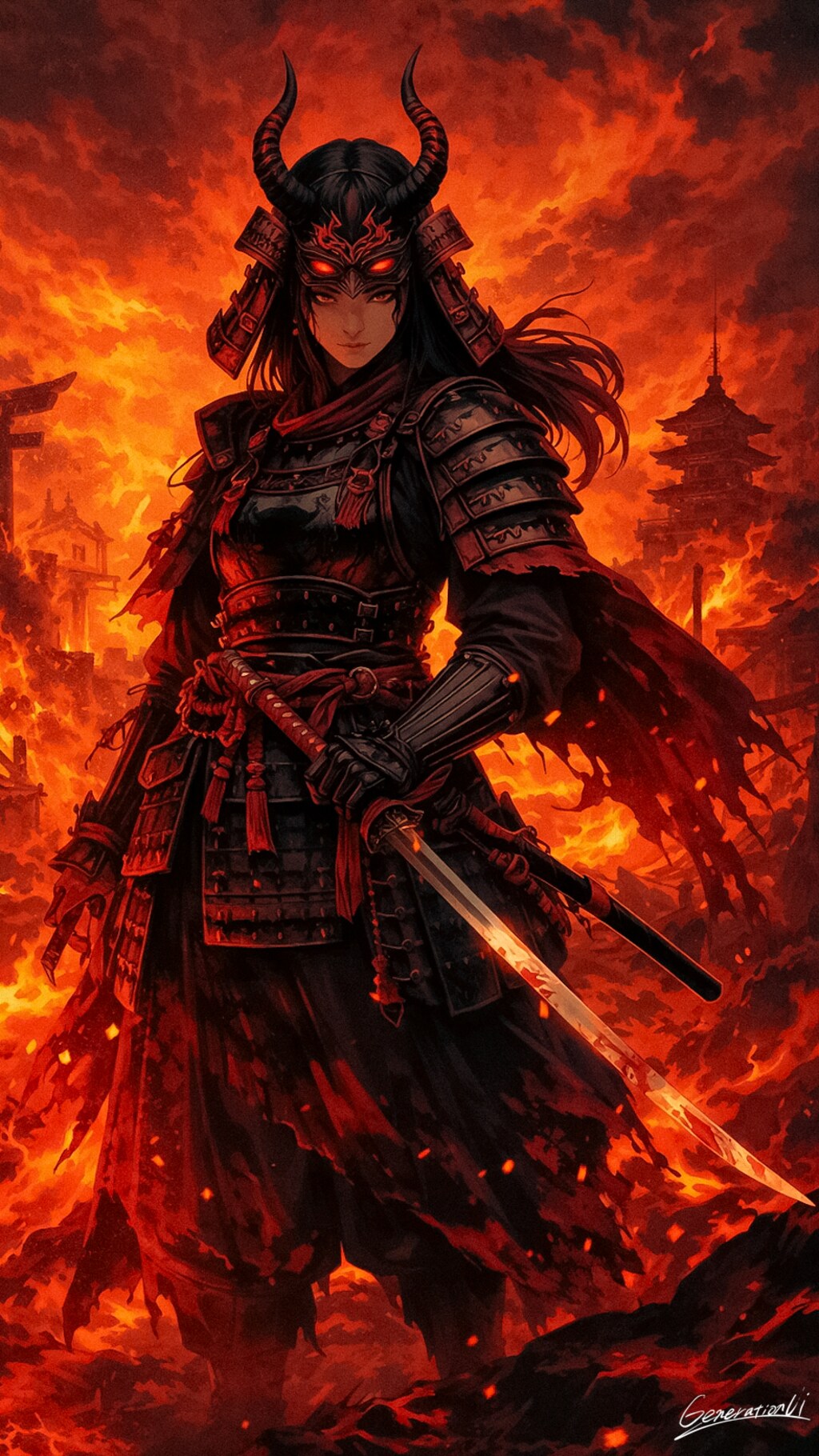 鬼とは恐怖か、覚悟か／スマホ壁紙アーカイブ