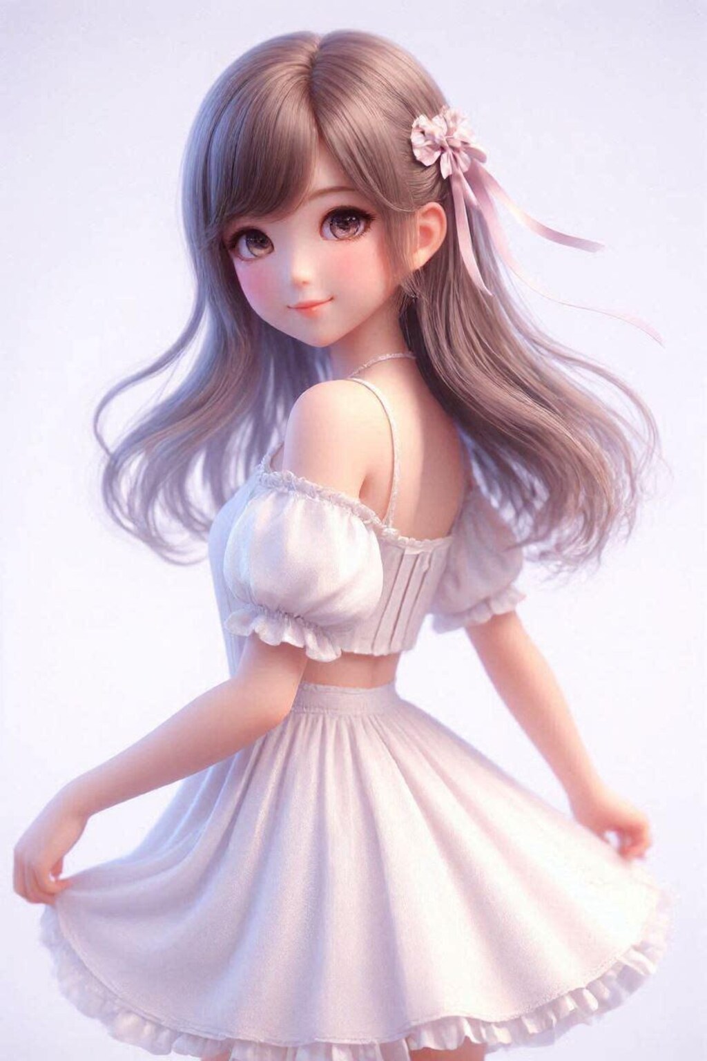 ４　見返り少女（現代モダン）