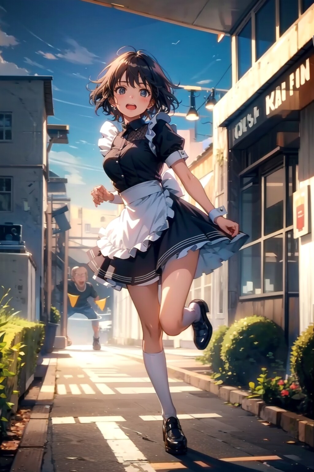 う、後ろから怖い人が!!