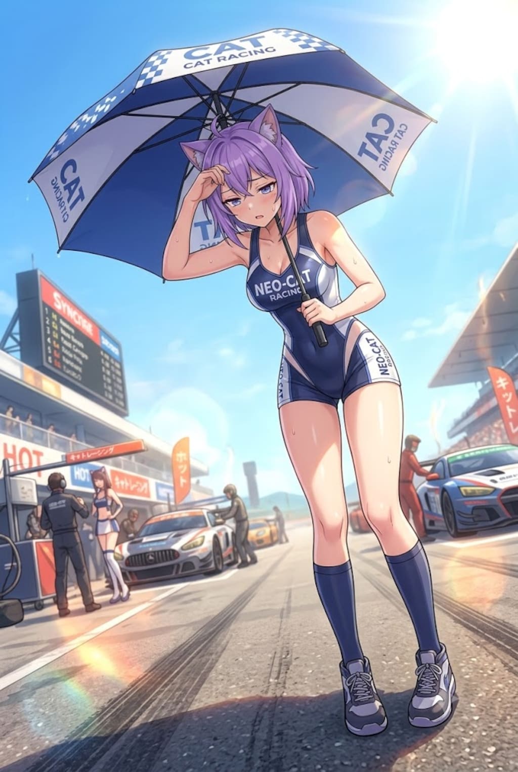 暑くてうな垂れるレースアンバサダーのシス