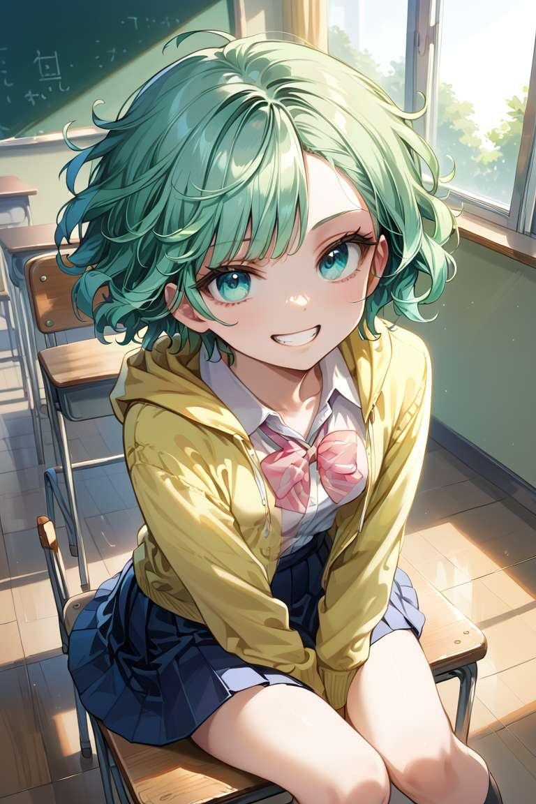 パーカースクールガール