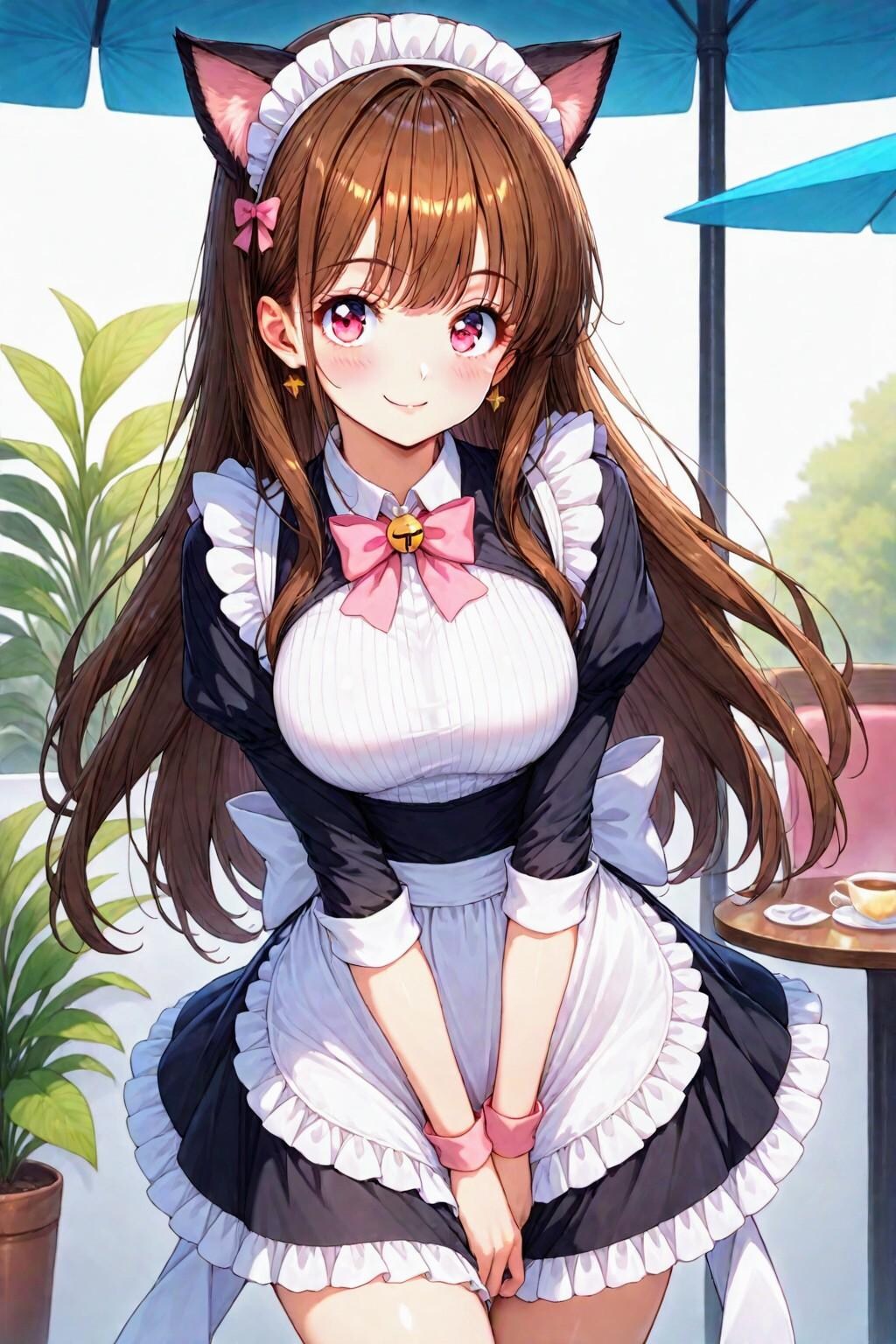 マスクオプションな、ネコ耳メイドお姉やん😸