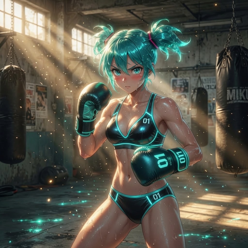 ファイティングポーズ ミクさん