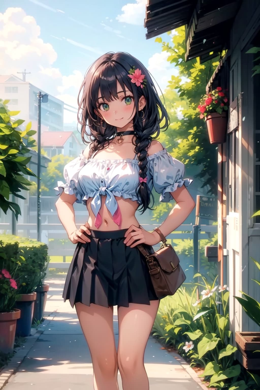 家の前に立つ子