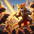 ネズミと戦うネコ騎士 10枚目