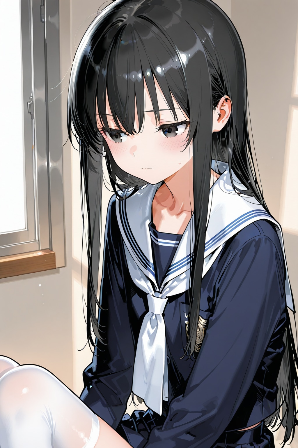 縦置き_座る女の子その3。