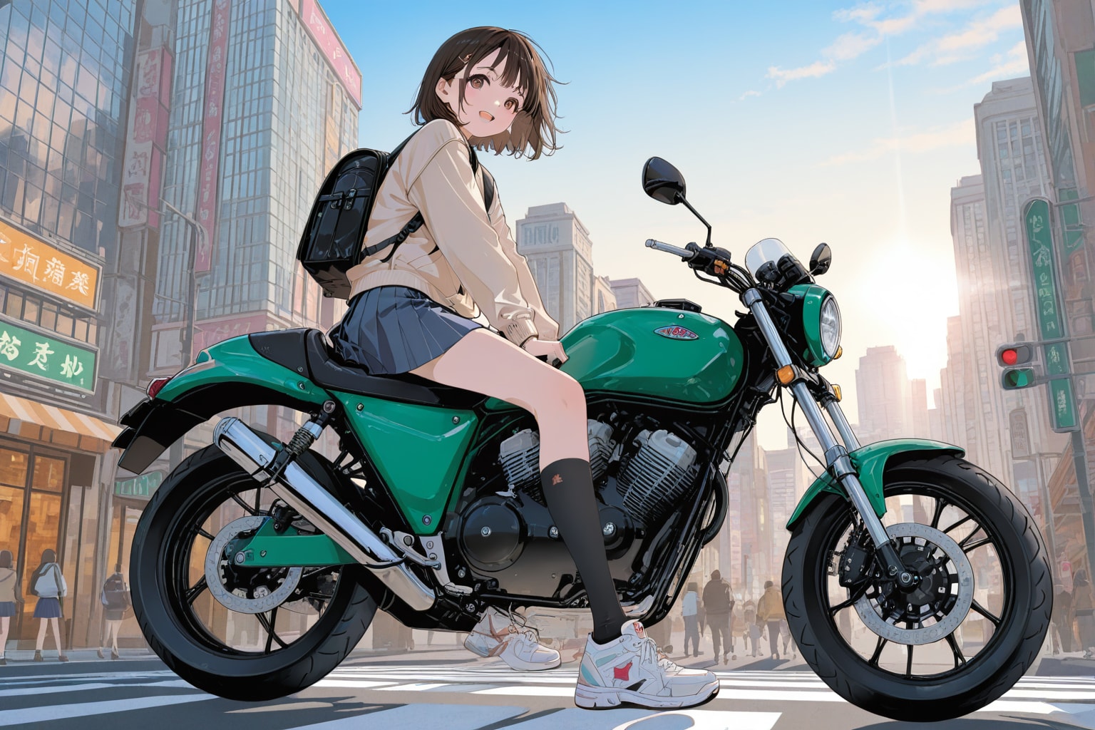 Motorcyclist Girl