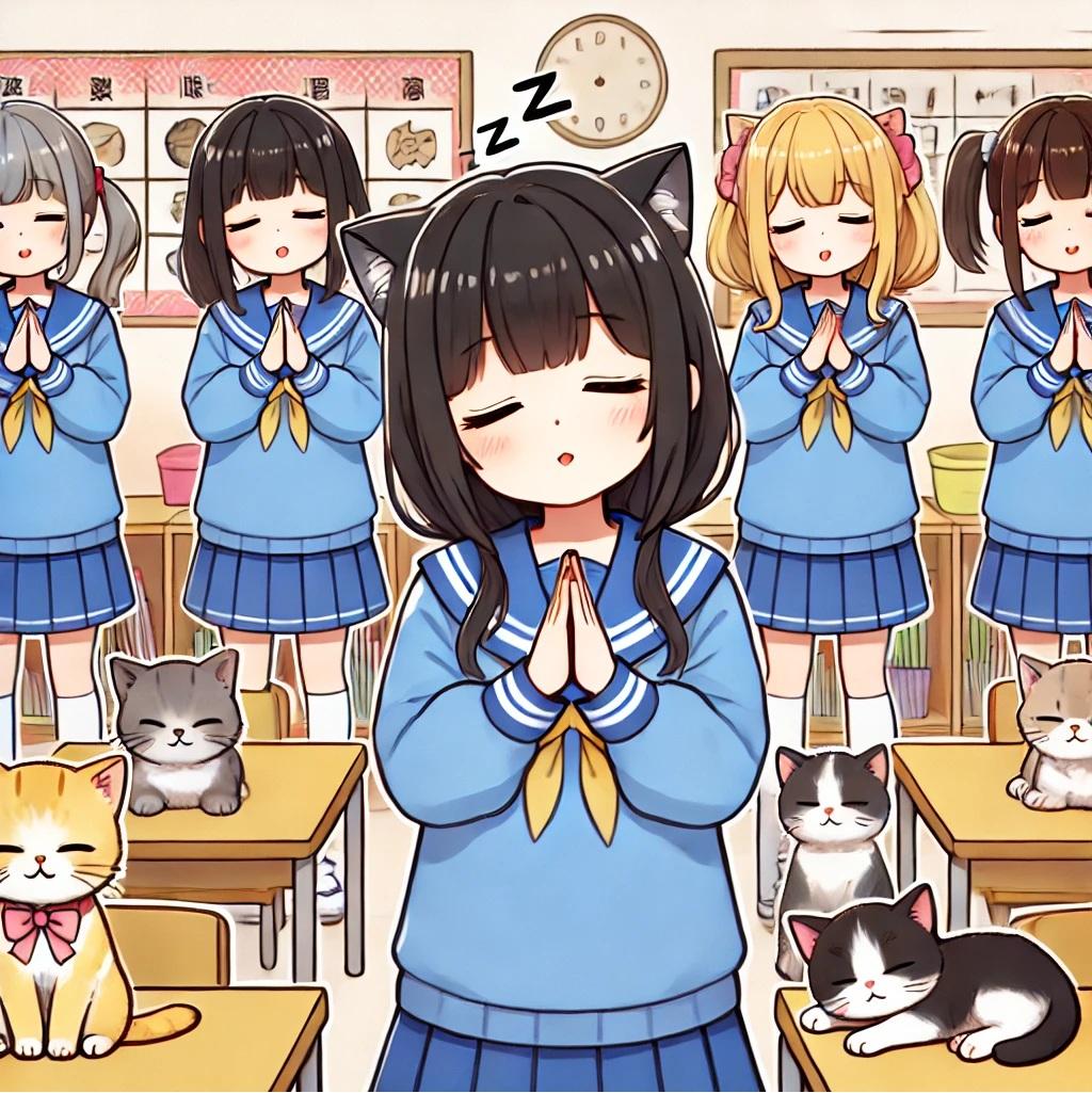 子猫と一緒に、いただきます | の人気AIイラスト・グラビア