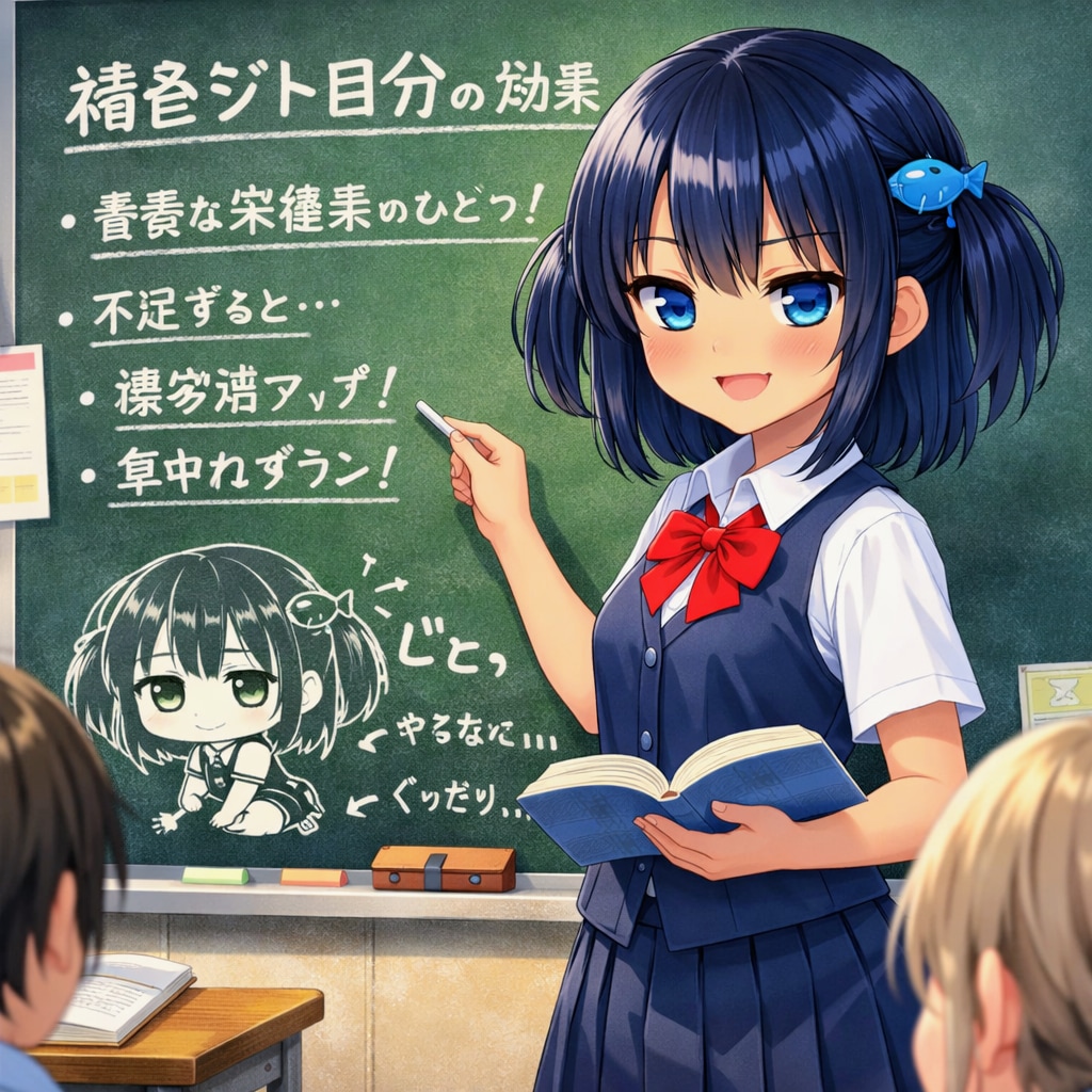 褐色ジト目分の説明をするこなつちゃん