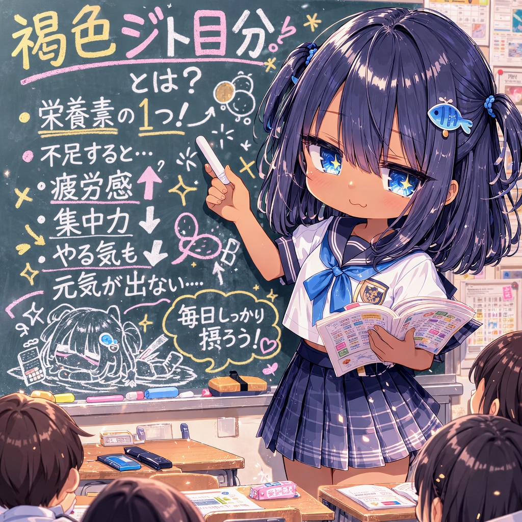 褐色ジト目分の説明をするこなつちゃん