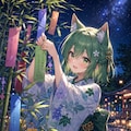狐娘たちの七夕 2枚目